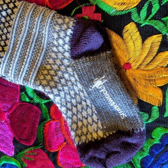 Smartwool Black and Purple Patterned Sock - Picture 2 of 4